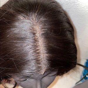 16 in human hair wig lace has been cut but only worn once.